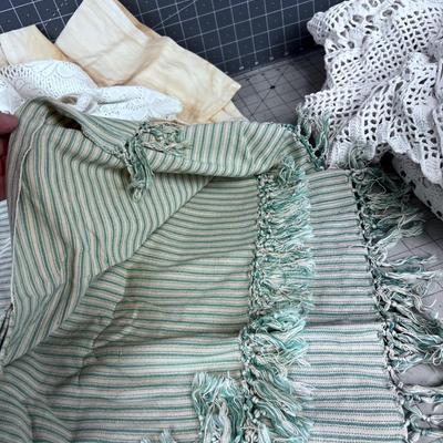 Pile of Vintage Linens 