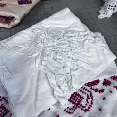 Pile of Vintage Linens 