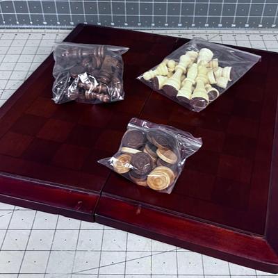 Like New, Travel CHESS & Checker Set