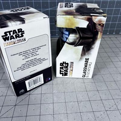 2 new 16oz STAR WARS Tumbler GLASSES 