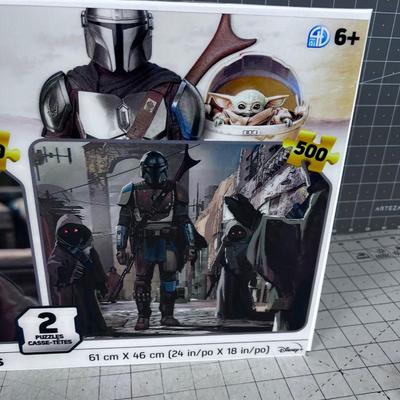 2 NEW STAR WARS PUZZLES OF MANDALORIAN 
