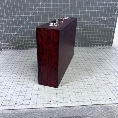 ART Kit: Never used. Oil, Acrylic, Water and Pastel. In Lovely Dark Walnut wood Box. ART 101