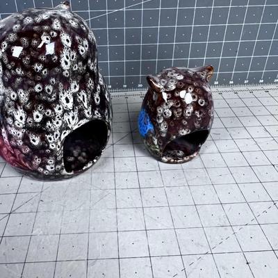 2 Ceramic Owls CUTE!!!