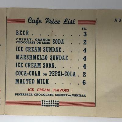 WW2 Military collectables (CafÃ© menu, Buttons, , Pins etc.)
