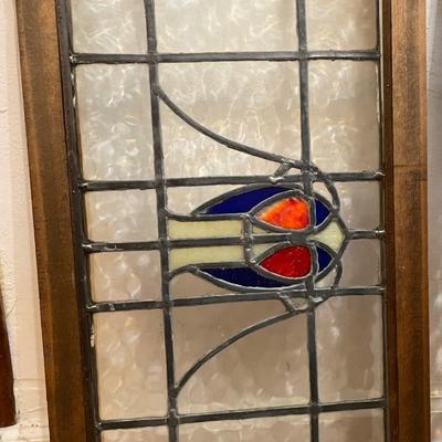 Two Framed Stained Glass