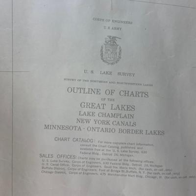 CHART: U.S LAKE SURVEYS/ LAKE CHAMPLAIN/ CUMBERLAND HEAD, NY and SAVAGE ISLAND, VT. TO FOUR BROTHERS