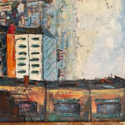 Attilio Street scene oil on Canvas