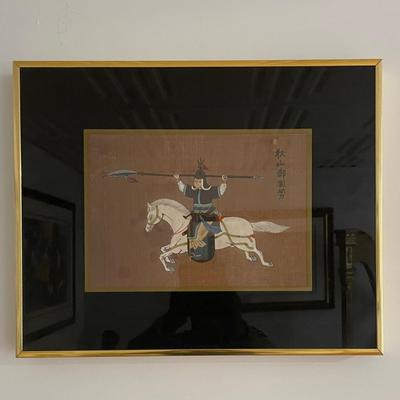 Chinese Warrior on white Horse