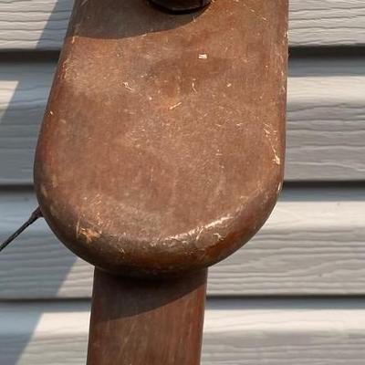 VINTAGE unique tall wooden Nautical pole light