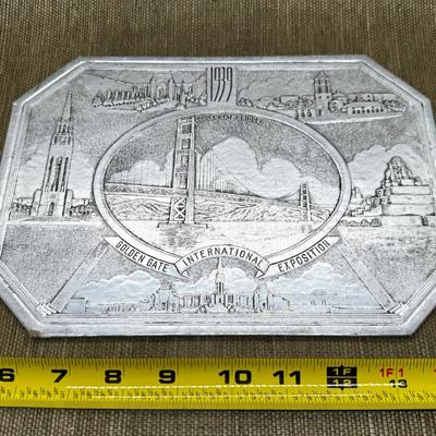 LOT 28 - BIN 1939 Golden Gate International Exhibition - Standard Oil Trivet - San Francisco