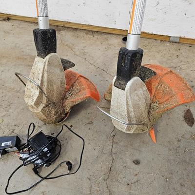 Pair of Stihl FSA45 Rechargeable Trimmers (G2-JS)