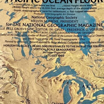 LOT 31 - BIN Vintage Ocean Floor Map Collection - Atlantic Pacific Indian