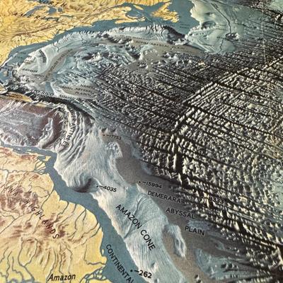 LOT 31 - BIN Vintage Ocean Floor Map Collection - Atlantic Pacific Indian