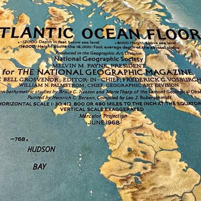 LOT 31 - BIN Vintage Ocean Floor Map Collection - Atlantic Pacific Indian