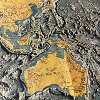 LOT 31 - BIN Vintage Ocean Floor Map Collection - Atlantic Pacific Indian