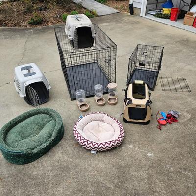 Collection of Pet Crates, Carriers & More (G2-JS)