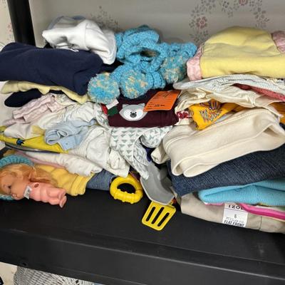 Vintage kids clothes and toys