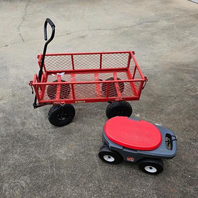 Ironton Steel Garden Wagon & Rolling Seat (G2-JS)