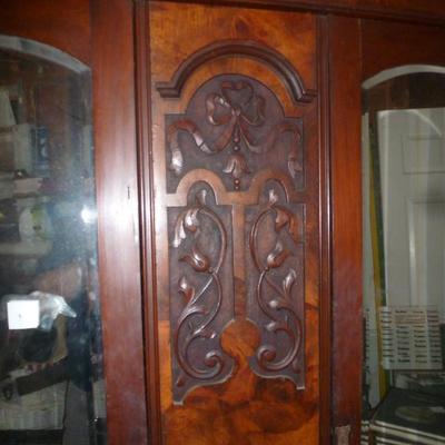 Solid Wood Mahogany Armoire