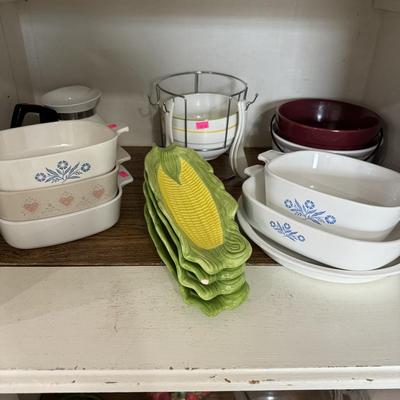 Corningware and pottery dishes