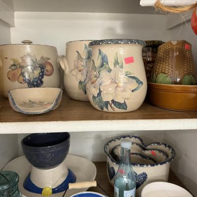 Corningware and pottery dishes