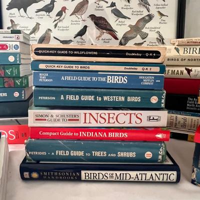 Field Guide Books and Two Framed Prints (D-DZ)
