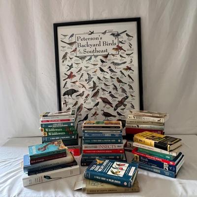 Field Guide Books and Two Framed Prints (D-DZ)