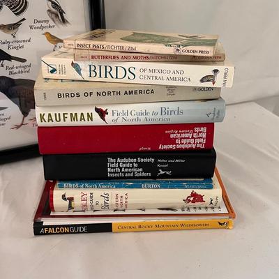Field Guide Books and Two Framed Prints (D-DZ)