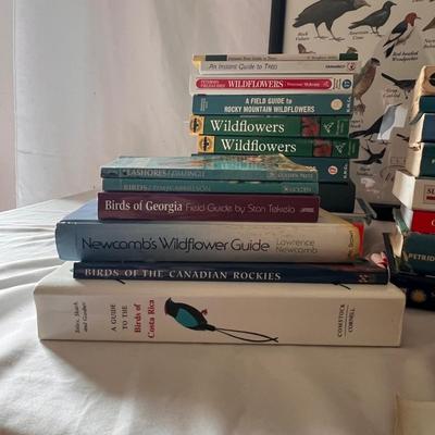 Field Guide Books and Two Framed Prints (D-DZ)