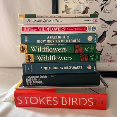 Field Guide Books and Two Framed Prints (D-DZ)