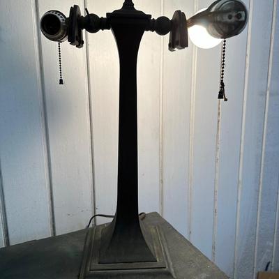 Antique Verdelite Bankerâ€™s Lamp (See Description)
