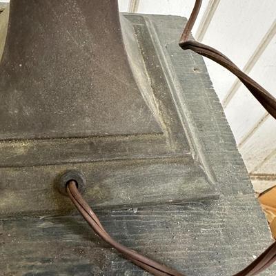 Antique Verdelite Bankerâ€™s Lamp (See Description)