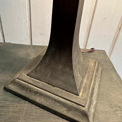 Antique Verdelite Bankerâ€™s Lamp (See Description)
