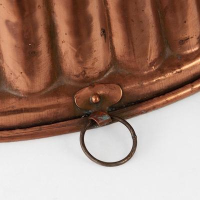 1078 Large Antique Copper Oval Fruit Design Mold