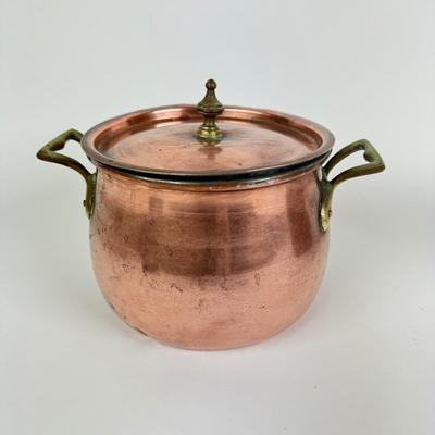 001 GebrÃ¼der Schwabenland Copper Stock Pot With Two Handles