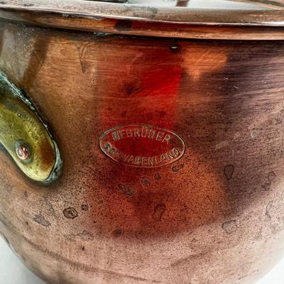 001 GebrÃ¼der Schwabenland Copper Stock Pot With Two Handles