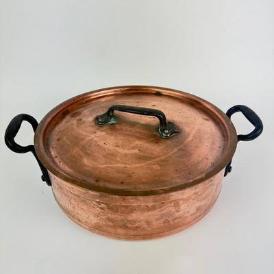 008 GebrÃ¼der Schwabenland Large Double Handle Copper Stock Pot