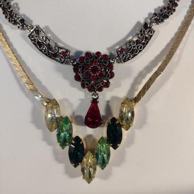 Assortment of Colorful Estate Jewelry Necklaces and Earrings (#2)