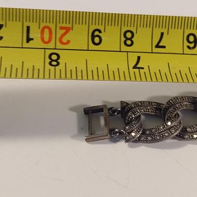 Vintage Marcasite Sterling Silver .925 Bracelet (#3)