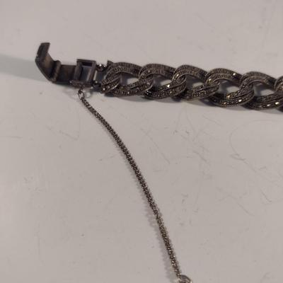 Vintage Marcasite Sterling Silver .925 Bracelet (#3)