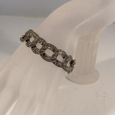 Vintage Marcasite Sterling Silver .925 Bracelet (#3)