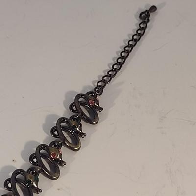 Eye-Catching Jeweled Skull Choker Jewelry Necklace with Earrings (#4)