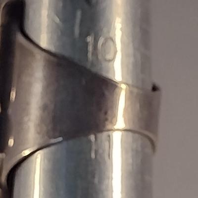 Native American Hand-Crafted Zuni Ring Mother of Pearl Horse Set in Onyx Base with Turquoise Stone (#5)