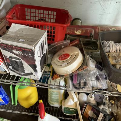 Shelf & Cleaning and yard supplies