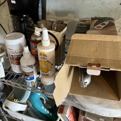 Shelf & Cleaning and yard supplies