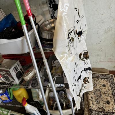 Shelf & Cleaning and yard supplies