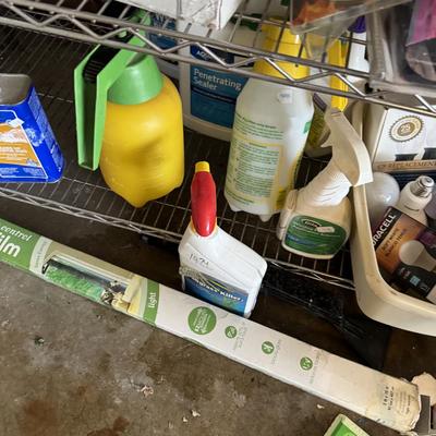 Shelf & Cleaning and yard supplies