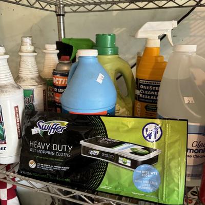 Shelf & Cleaning and yard supplies