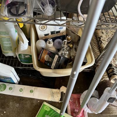 Shelf & Cleaning and yard supplies