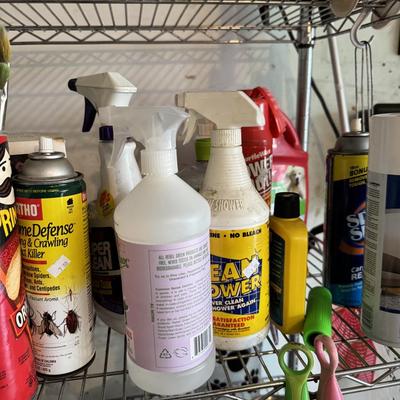Shelf & Cleaning and yard supplies